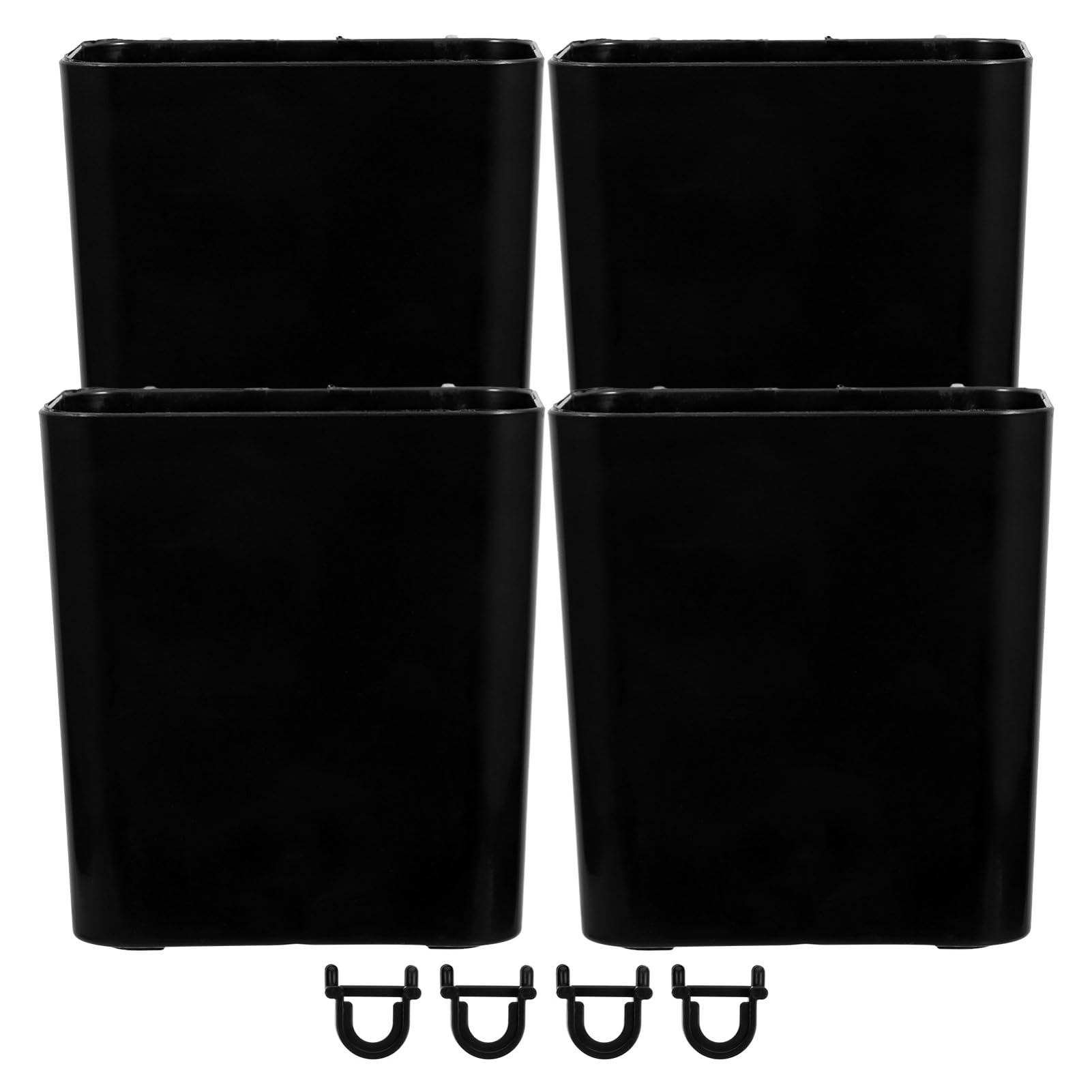 OUNONA Pegboard Accessory Storage Holder 4pcs Iron Bins Simple Design for Home Organization