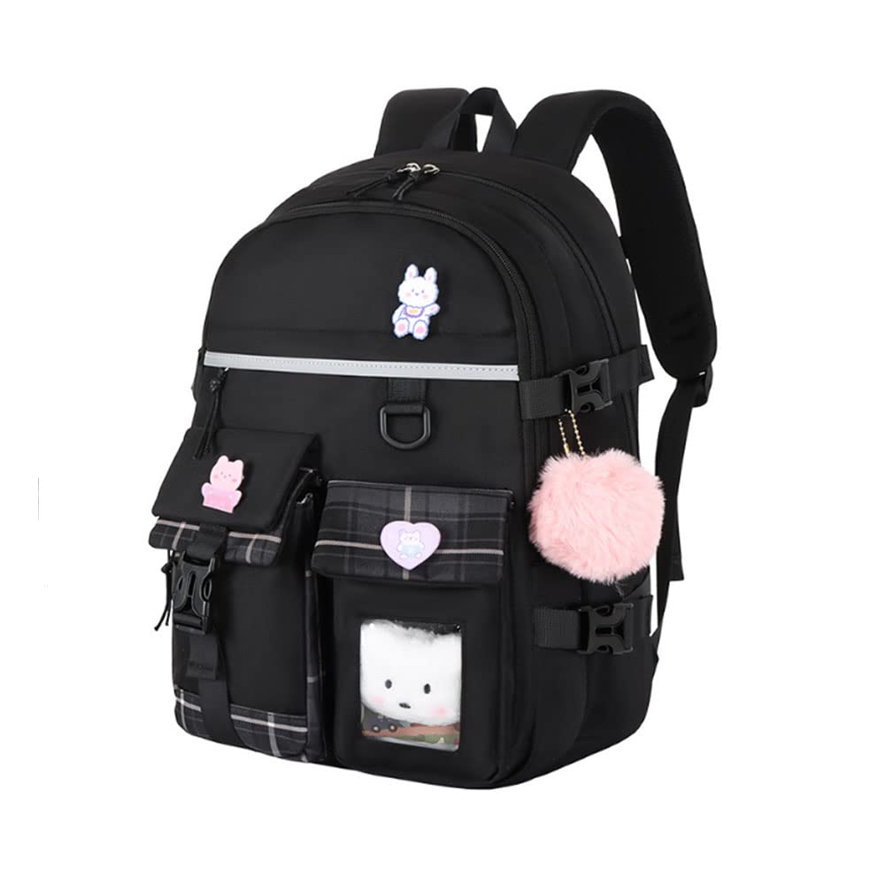 Teenage girls Backpacks15.6 Inch Cute School Bag Elementary Middle High School College Backpack Girls School Large Capacity Waterproof Backpacks, Cute