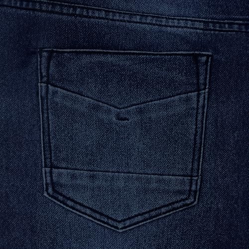 Image of ETHANOL Men's Straight Knit Denim Jeans