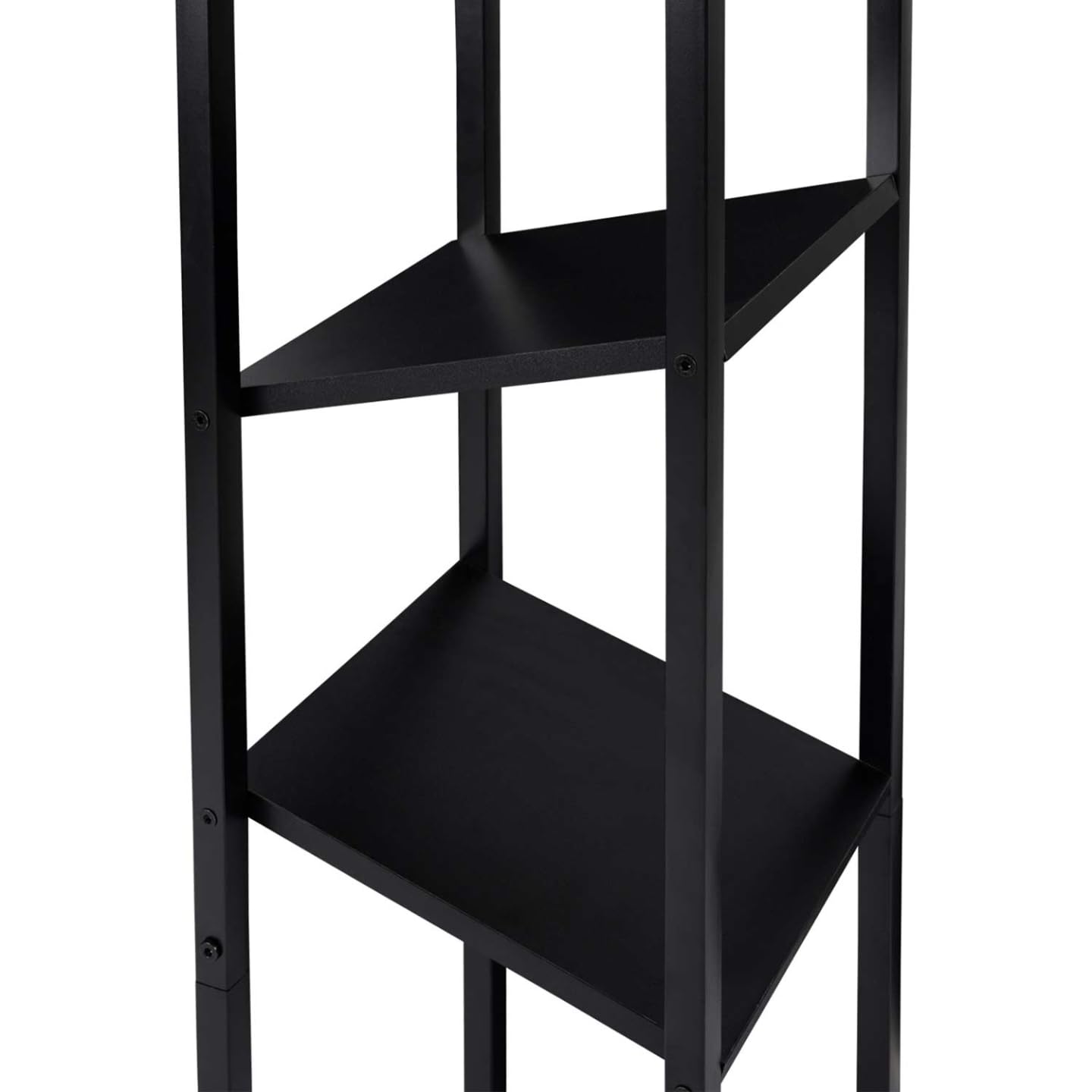 IDMarket - Range bûches Vertical Acier Noir avec 2 étagères H.112 CM pour cheminée