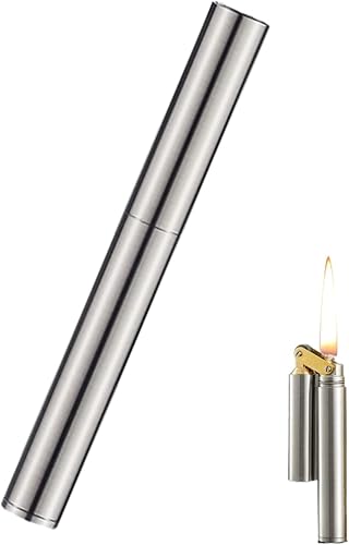 YODOOLTLY Nunchaku - Encendedor de queroseno de cobre puro, muela de molienda retro, encendedores de pedernal, portátil, de acero inoxidable, regalo