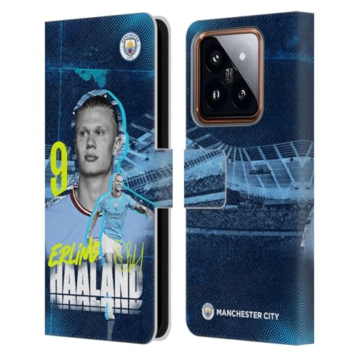 Head Case Designs Officially Licensed Manchester City Man City FC Erling Haaland 2022/23 First Team Leather Book Wallet Case Cover Compatible with Xiaomi 14