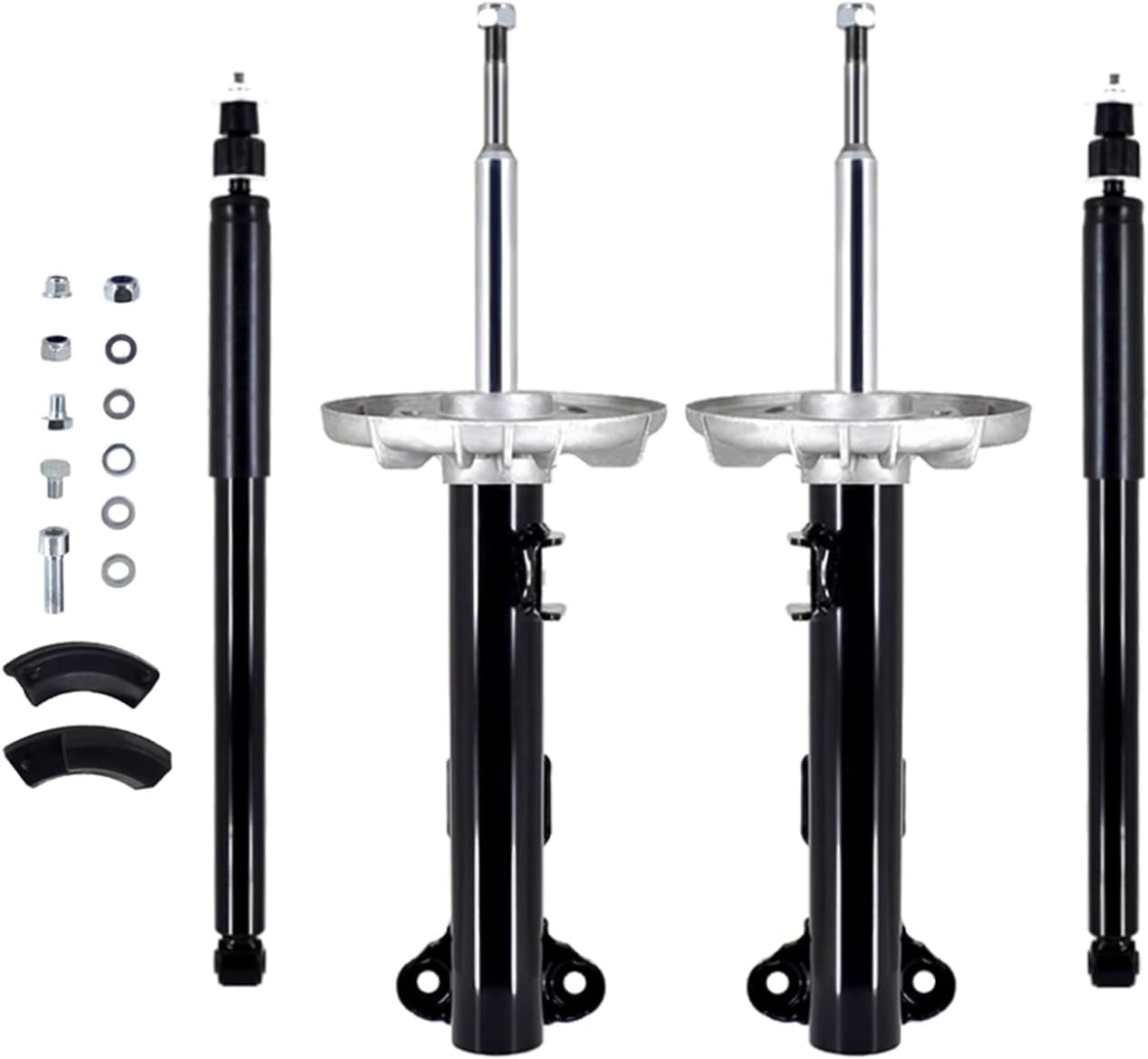 PM Auto Set of 4 Front Suspension Strut-Rear Shock Replacement For 2003-2005 Mercedes-Benz CLK320 Monotube performance Upgrade