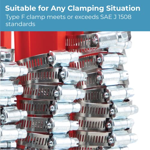 KEDIS220 220 Piece Hose Clamp Set in Mountable Rack , Red
