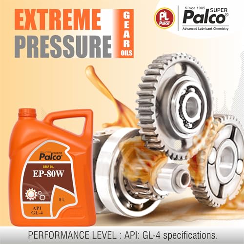 Image of PALCO EP 80W Extreme Pressure Gear Oil for Gear Box 5 Litre (Pack 1) | API GL 4 Gear Oil for Cars, Buses & Trucks High Performance Heavy-Duty for Smooth Transmissions, Superior Protection