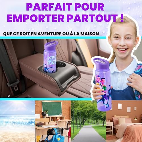 KPop Demon Hunters Officiel Gourde Sans BPA 700 ml, Huntrix Bouteille Eau Réutilisable, Kpop Cadeau – vue 3