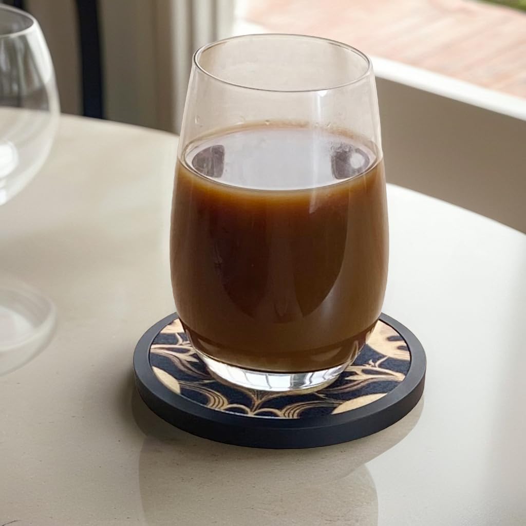 Absorbent Coasters for Drinks with Holder, 6packs - Image 2