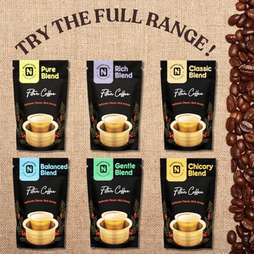 Image of Namma Coffee Chicory Blend Filter Coffee Powder | 60% Coffee & 40% Chicory | 500g Pouch | Authentic South Indian Filter Coffee | Freshly Roasted Coffee Powder