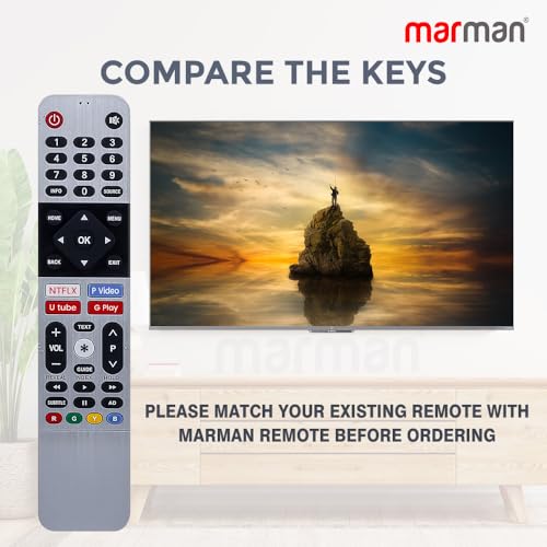 Image of marman Compatible with Skyworth Smart Tv Remote Suitable for 4K LED UHD Television No Voice Command or Bluetooth Connection with Netflix Prime Video YouTube and Google Play Hot Keys Without Pairing