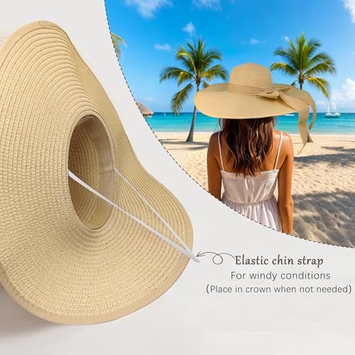 Sombrero de sol grande para mujer, ala ancha y protección UV miniatura 2