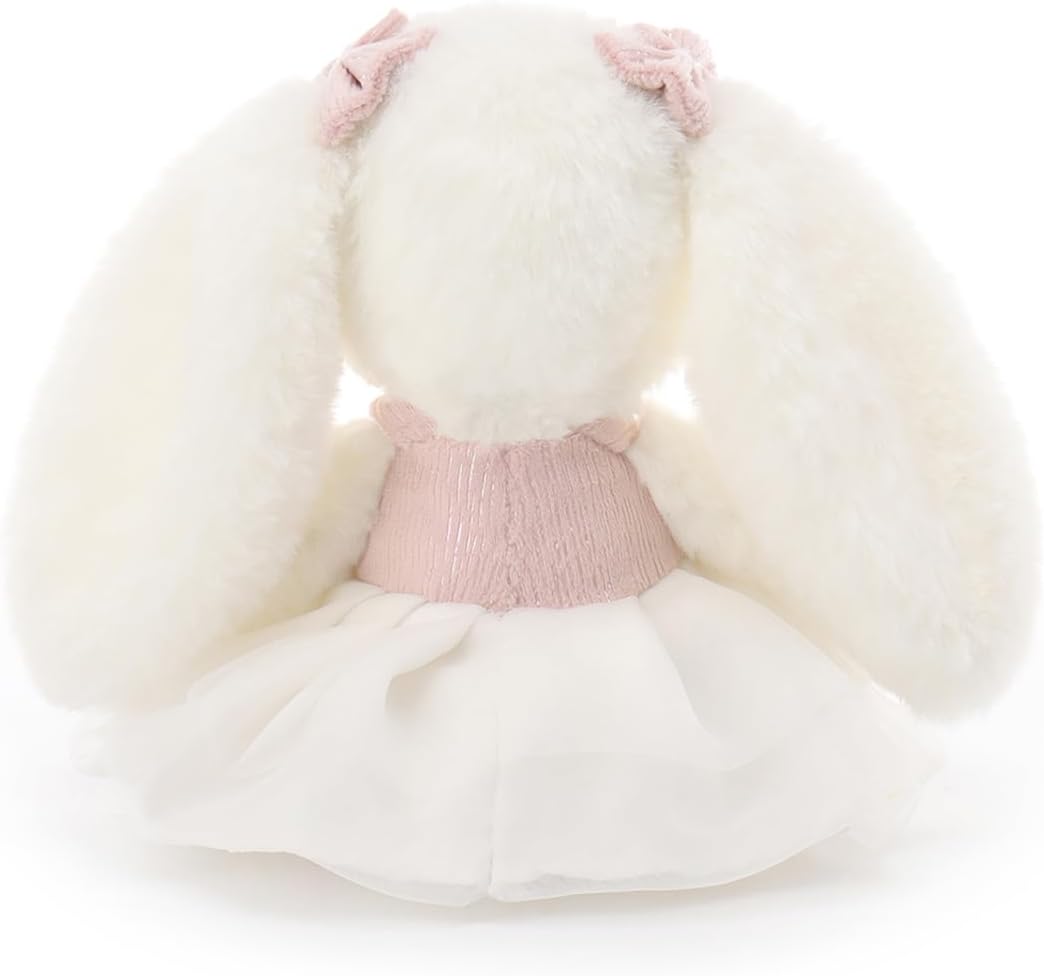Apricot Lamb Pink Ballet Rabbit Bunny Stuffed Animals for Kids, Soft Cute Plush Toys for Baby Girl and Boy, 6.7 Inches