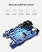 SUPERONE 150W Car Power Inverter DC 12V to 110V 120V Car AC Adapter Inverter 5-in-1 Cup Holder Design Dual USB Car Charger and 2 Car Power Adapter