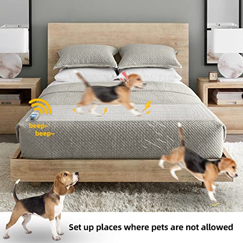 Scat Shock Mats for Dogs 2 Packs, Indoor 60"x12" Pet Shock Mat for Dogs and Cats, Electronic Training Mat Keep Pets Off Furniture, Safe Dog Repellent Mat with 3 Training Modes, Sofa Couch Protector - Image 4