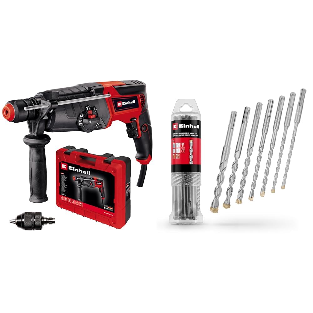 Einhell TE-RH 950 5F, Kırıcı delici + Einhell SDS PLUS uç seti 7 parça, 6-14/160 mm