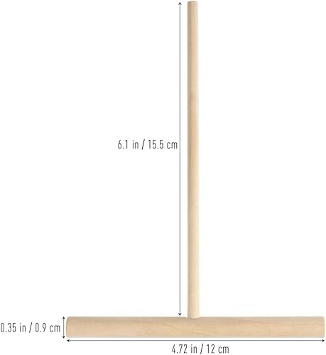 Miniatura 5 de Hemoton 1 barra esparcidora de madera para crepes en forma de T, herramientas de crepé de madera, accesorios para crepé, esparcidores de crepé para
