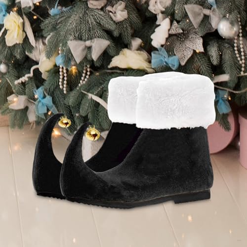 Chaussures de Noël en velours souple DuskHaven taille 47 noir respirant et sonore