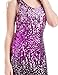 MANER Women's Sequin Dress Sparkly Glitter V-Neck Sleeveless Party Club Cocktail Tank Dress (XS, Periwinkle/Festival Fuchsia/Dark Purple)