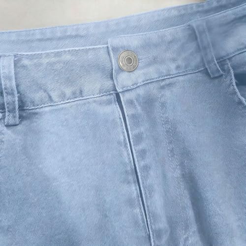 Pantalon trois-quarts léger en denim stretch avec coupe galbante - 6