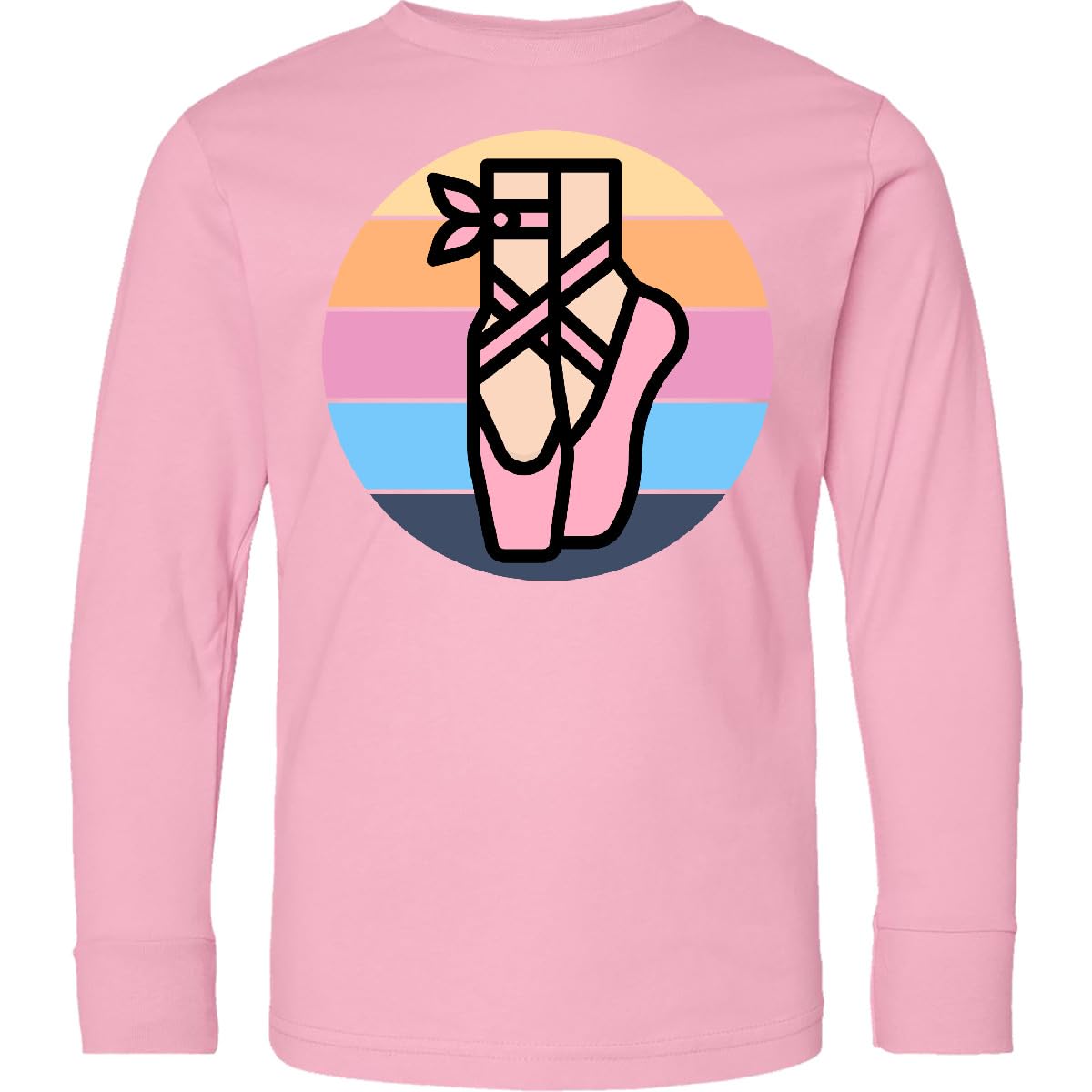 inktastic Ballerina Dance Ballet Shoes Youth Long Sleeve T-Shirt Youth X-Large Pink 44f95