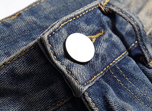 HENGAO Men's Slim Fit Straight Leg Ripped Jeans4