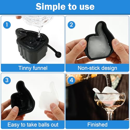 Molde de silicona para cubos de hielo divertido 2 piezas miniatura 4