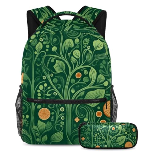 Sac à dos plantes vertes et trousse : soulagez le dos de vos enfants