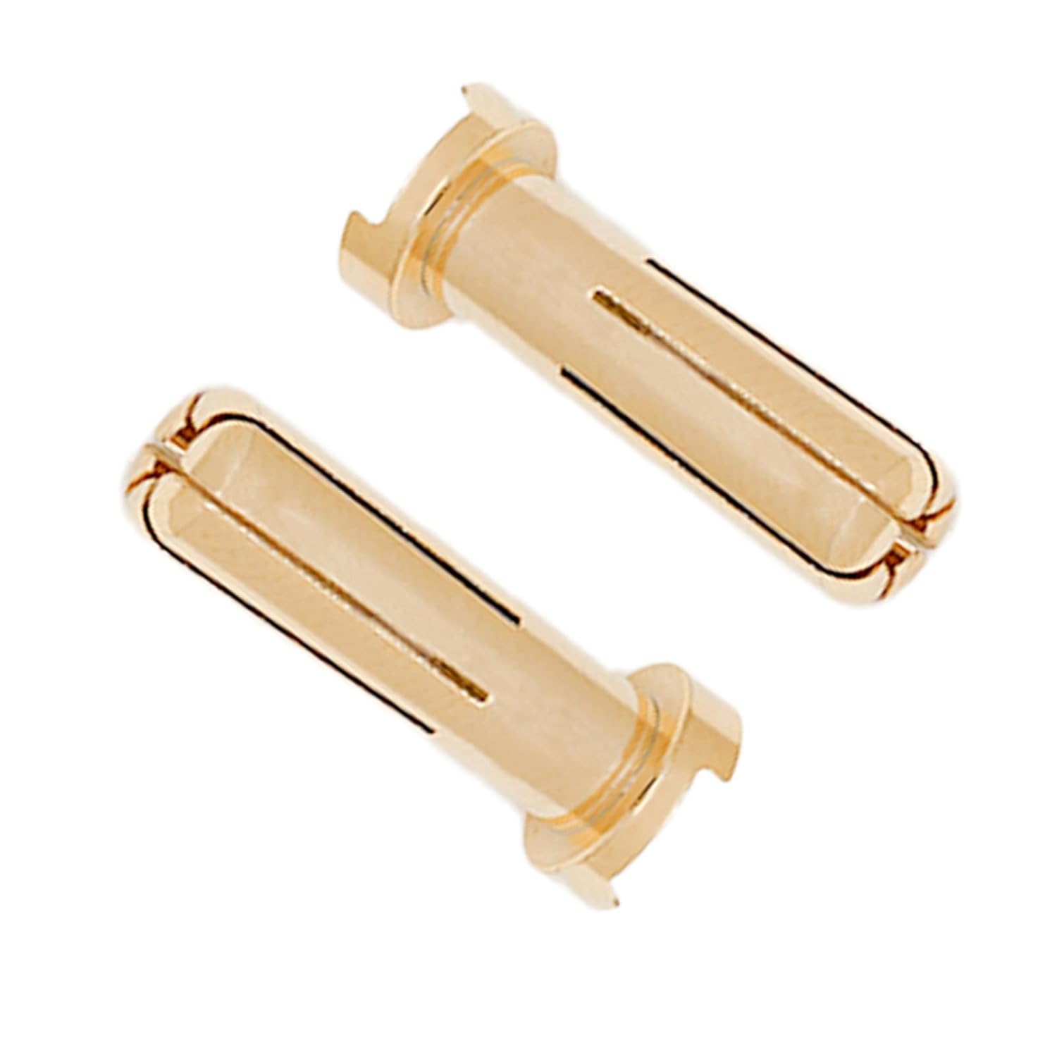 4Pcs CNC Aluminum Alloy RC Heatsink Bullet Plug Connectors with Grips for 1/10 RC Crawler Car (5mm)