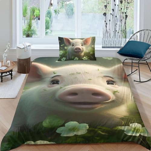 Housse de couette 135x200cm lit simple avec taies d'oreiller 3D Animals SCOOVY - 2