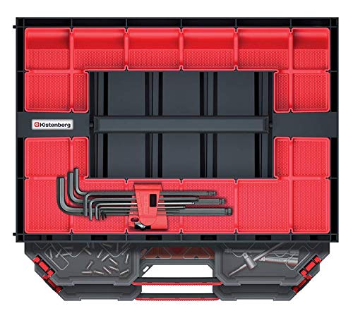 Werkzeugkoffer mit 3 Sortimentskästen mit Behältern Komfortabler Griff 415 x 290 x 290 mm – Bild 4