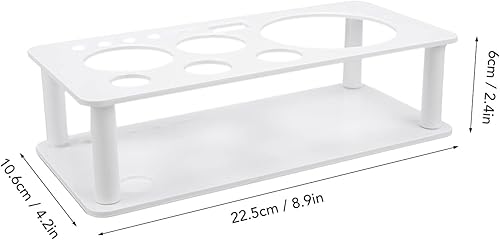 Miniatura 6 de Soporte para kit de barman blanco, desmontable, para ahorrar espacio, múltiples agujeros, sin olor, multiusos para el hogar (pequeño)