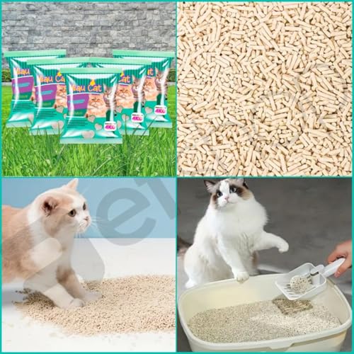 Areia Higiênica para Gatos Granulados Sanitários 100% Natural Miaucat (20 Kg, Perfumada)