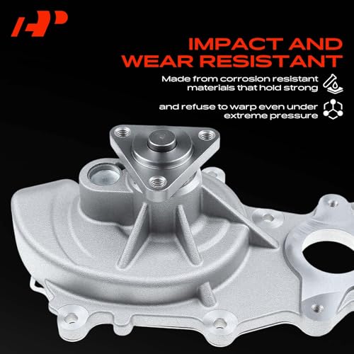 A-Premium Water Pump w/Ring [DOHC, 6Cyl 3.5L 3.7L] Compatible with Ford F-150 14-17, Mustang 11-17, Transit-350 HD 15-19, Transit-150 Transit-250 Transit-350 15-19, (fits 3-Bolt Pulley Flange) by A-Premium - Used condition - Image 5