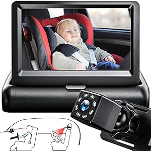 Baby Car Camera for Rear Facing, Itomoro Baby Car Mirror, Backseat Camera with Night Vision, Wide Crystal Clear View…