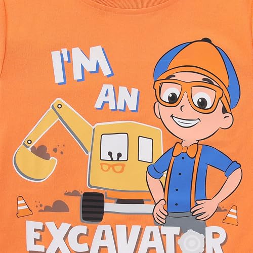 Image of Blippi Boys Short Sleeve T-shirt and Short 2 Piece Set for Toddler 2T to Big Kids