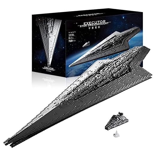 Mold King 13134 Star Wars UCS Building Block Kit, Star Destroyer Collection Series 7588st Komponenter Star Wars Imperial Star Destroyer Kompatibel med Lego