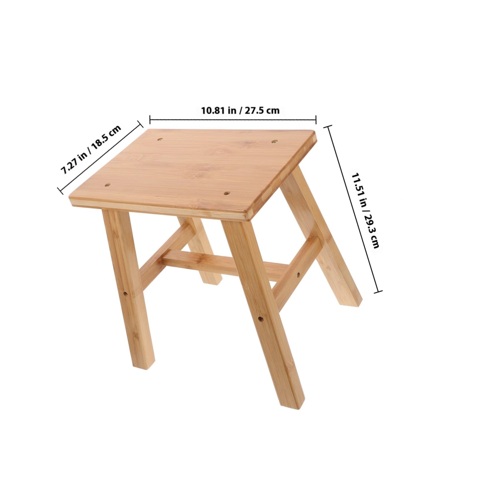 VALICLUD Taburete Pequeño de Madera Natural para Cambiar Zapatos Banco Multifuncional y Reposapiés Diseño Elegante y Compacto para Baño Dormitorio y Cocina Resistente y Versátil