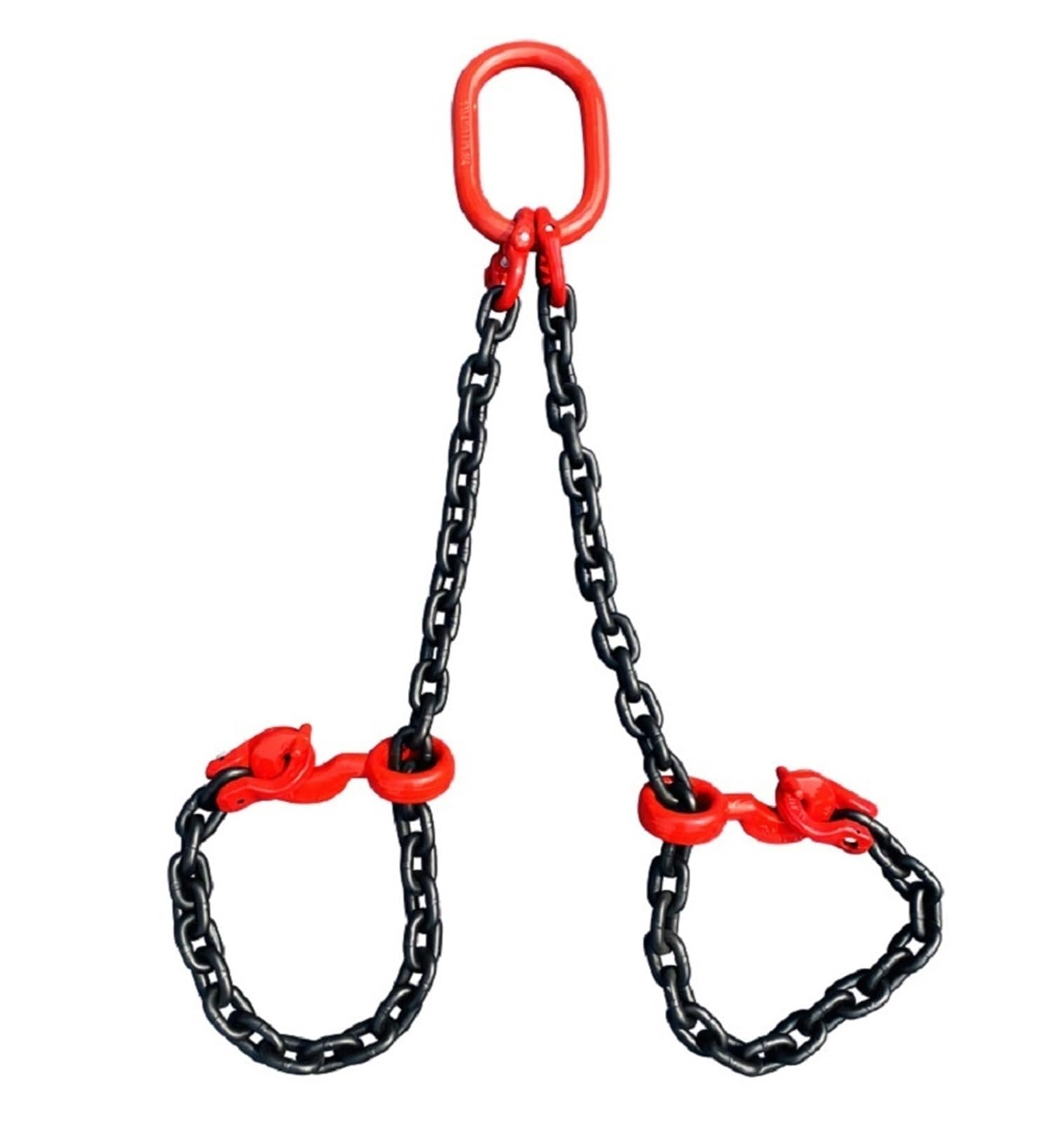 Chain Sling, Chain Sling,6Ton-16Tonx2M-8M 1-2 Leg Lifting Tool for Rebar Unloading Connection Die Forged Hook Crane, Combined(10TX5M 14MM)