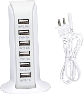 Hemobllo 6 Tomadas USB Estações De Carregamento De Telefone Celular Estação De Carregamento De Mesa Estação De Carregamento De Viagem Estação De Carregamento De Mesa De 6 Portas Estação De