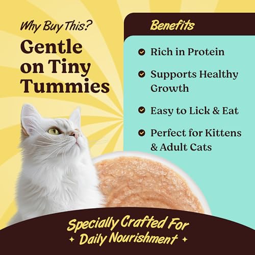 Image of Kennel Kitchen Creamy Mousse Chicken 35g Pouch (Pack of 12), Wet Cat Food for Adult & Kittens, Infused with Chicken Broth, High Protein, Easy to Digest, High-Moisture Wet Food for Healthy Hydration