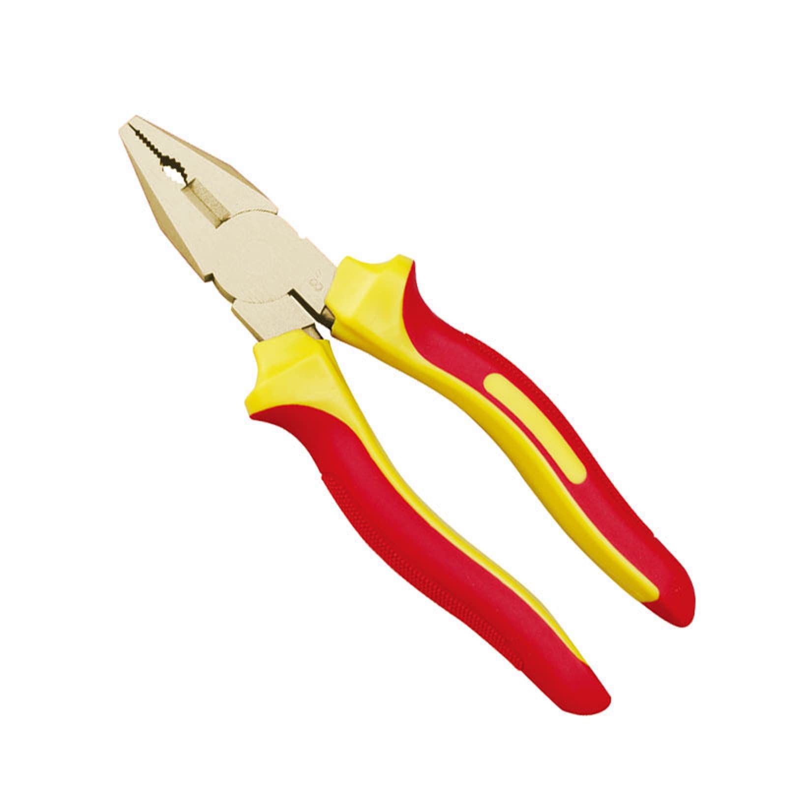 WEDO Lineman Injektionszange, funkenfrei, 20,3 cm, VDE 1000 V, funkenfrei, Sicherheitslineman-Injektionszange, rutschfeste Griffe aus zwei Materialien, Backenhärte HRC20-30