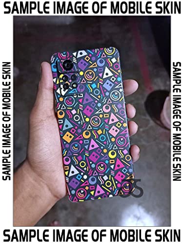 Image of AtOdds - Mobile Back Skin Sticker Wrap Compatible with Samsung Galaxy A51 (Coverage - Back+Camera+Sides) (Shapes Graffiti)