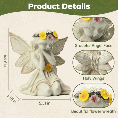 Solar Angel Garden Statue Outdoor Decor - image 8