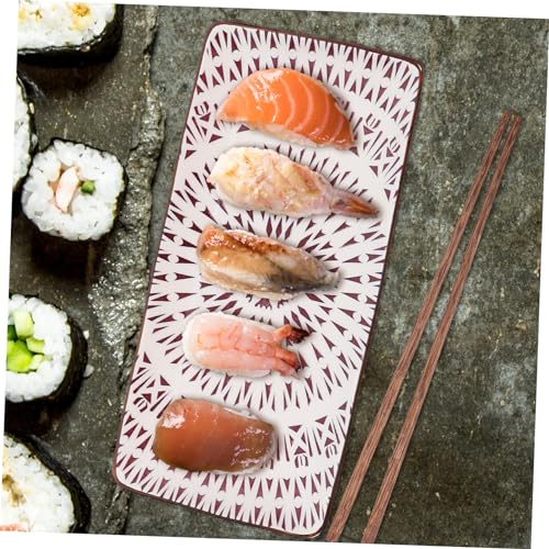 Set de 2 platos para servir sushi estilo japonés cerámicos miniatura 3