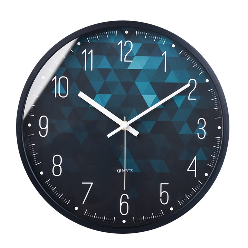Horloge murale noire 14 pouces silencieuse pour salon et maison