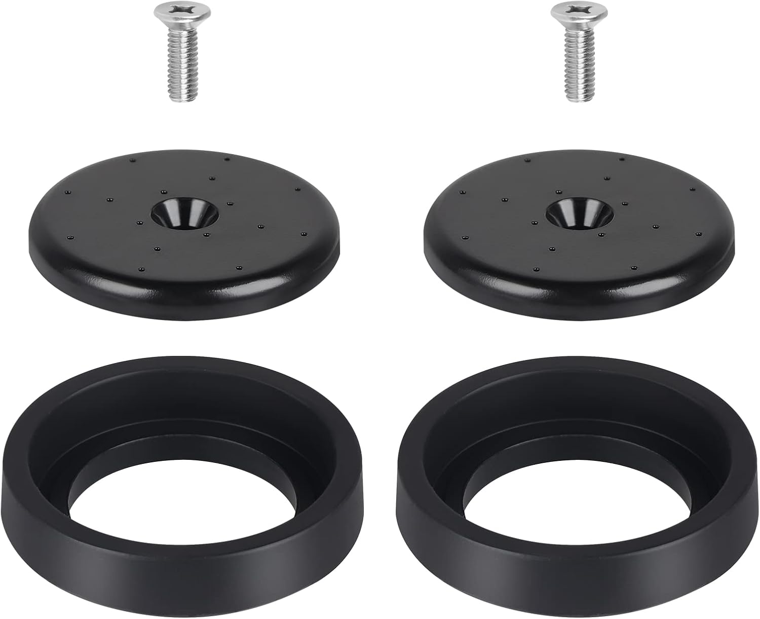 2 Pack Pre-Rinse Spray Valve Repair Kit 1.42 GPM Spray Face Bumper for All Commercial Sink Pre Rinse Faucet Dish Sprayer, Bumper and Screw Replacement Part, Black