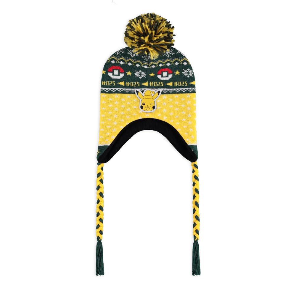 DIFUZED Pikachu Pokemon Sherpa Beanie, Multicoloured, One Size
