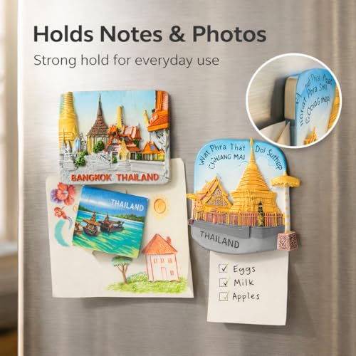 Pack de 5 imanes decorativos de recuerdo de Tailandia miniatura 5