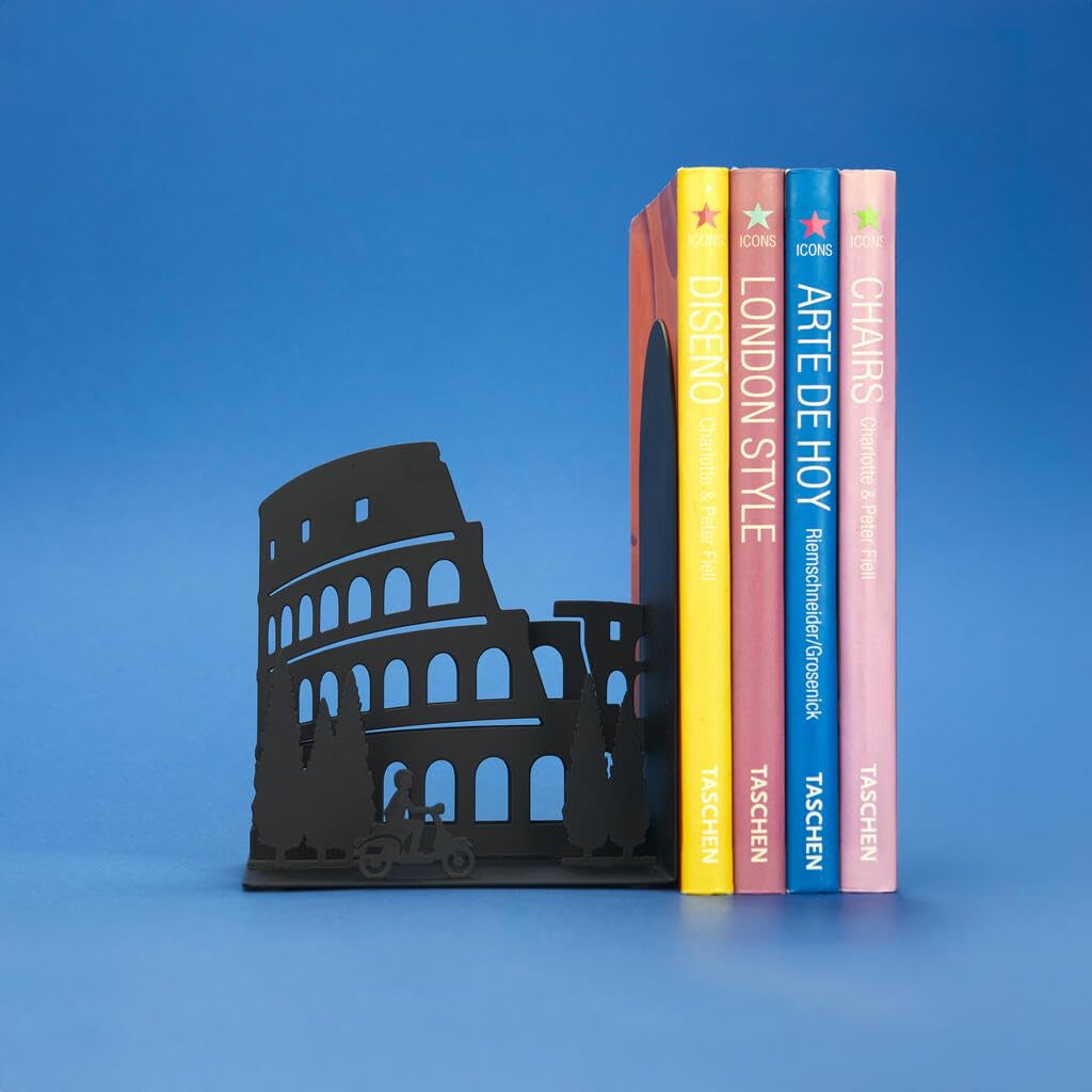 Balvi Sujetalibros Rome Color Negro Resistente y Antideslizante Metal