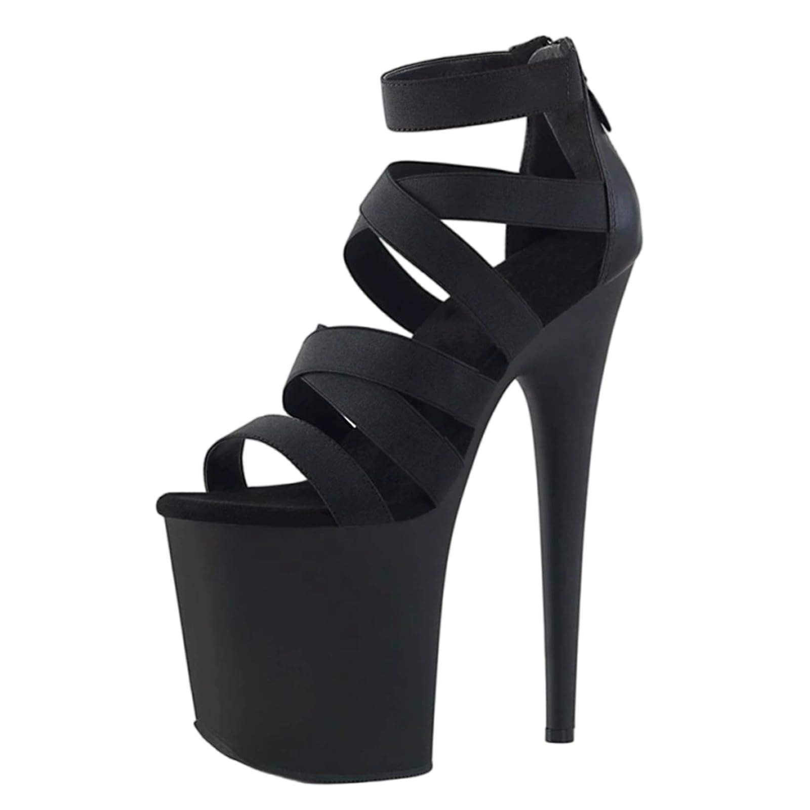 Talons Hauts Grande Taille pour Femme | Sandales Plateformes à Bride Cheville et Talon Aiguille de 20 cm pour Performances en boîte de Nuit et Pole Dance Professionnelle