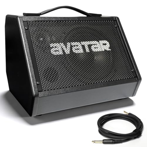 Avatar Electric Drum Amp 20W Peak Power 50W Edrums Ampplifier Personal Monitor Speaker for Home Practice with 3-Band EQ Bluetooth 5.3 Cable Included